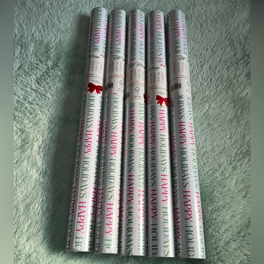 Target Bullseye Playground HAPPY HOLIDAYS Gift Wrap Paper X 5 rolls